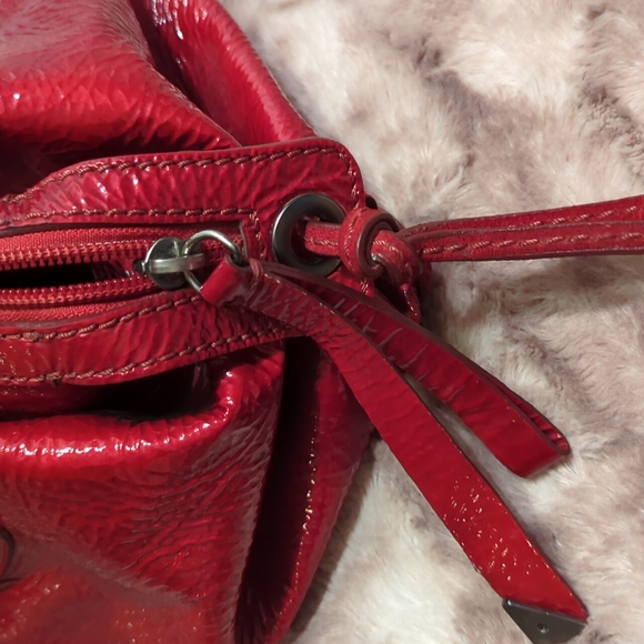 Francesco Biasia Red Patent Leather Satchel - Picture 9 of 9
